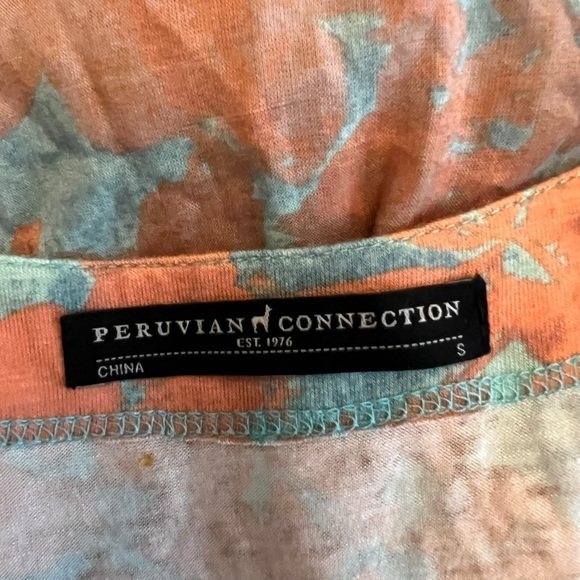 Peruvian Connection - Fit & Flare Orange Blend Dress Sz S - Picture 5 of 6